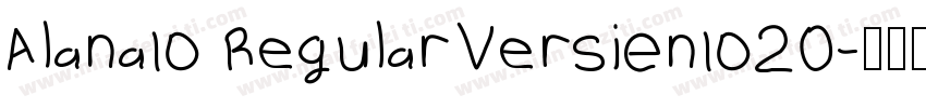 Alana RegularVersion 20字体转换
